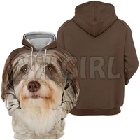 animals dogs bearded collie dog looking up 3d printed hoodies unisex pullovers funny dog hoodie casual street tracksuit