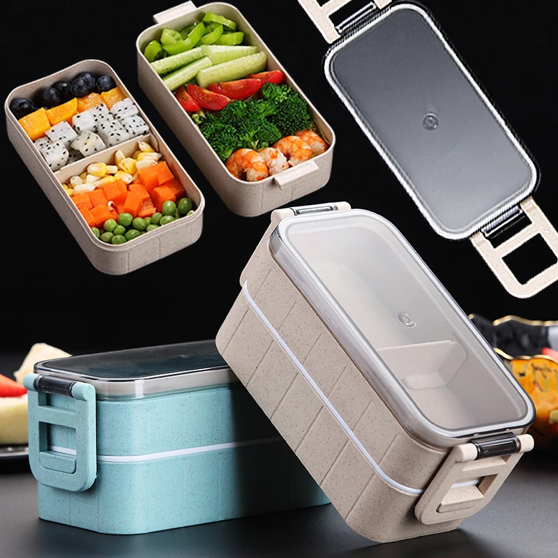 علب الاغذية للأطفال بينتو صندوق نزهة أدوات المائدة حاوية تخزين بلاستيكية lunchbox معبأة علب لحمل الغذاء الحرارية علب لحمل الغذاء للأغذية