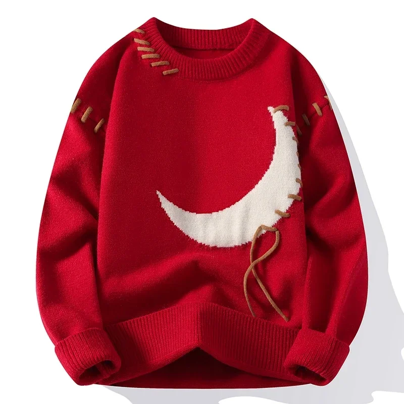 2024 новый осенне-зимний брендовый свитер мужской модный мягкий вязаный джемпер