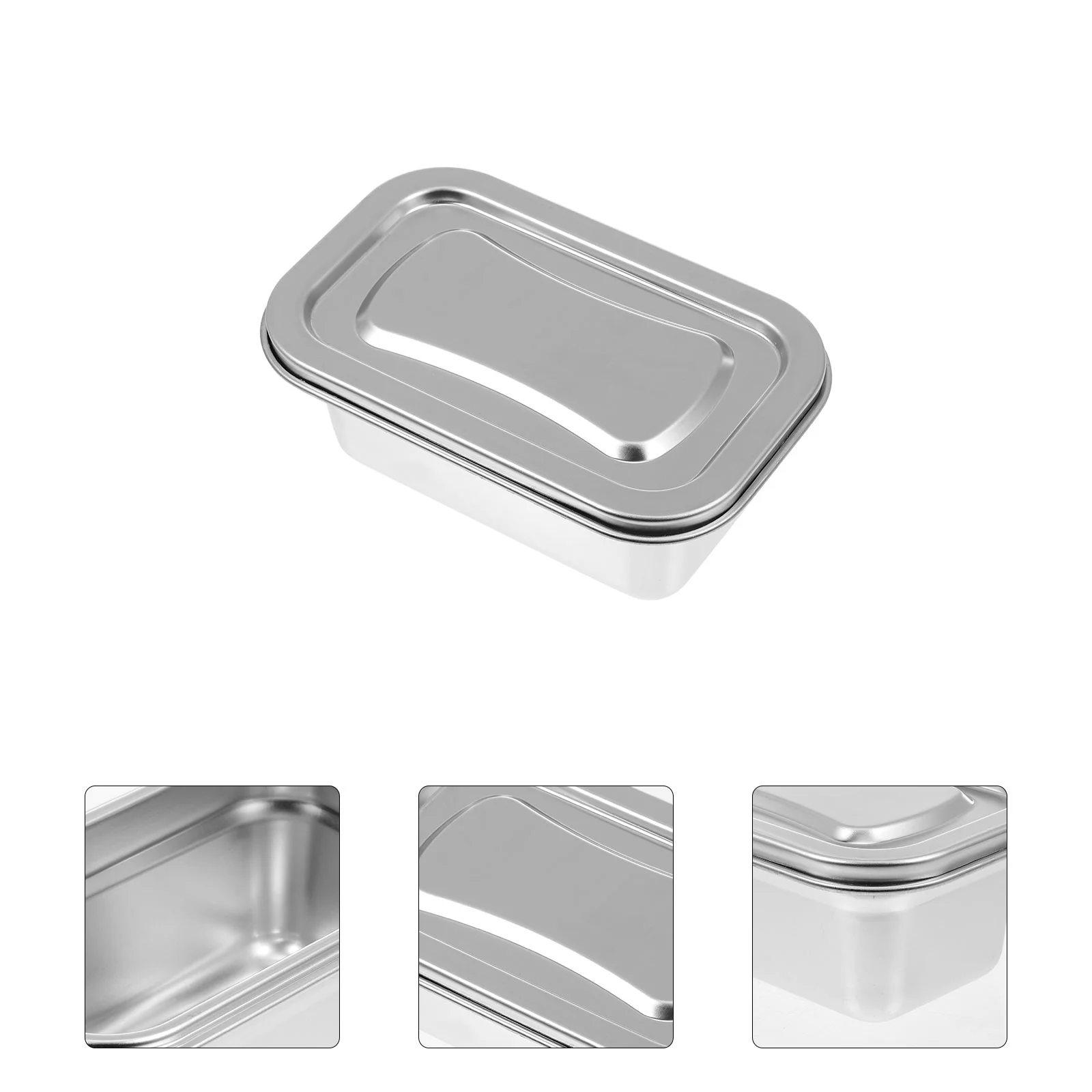 

Stackable Dish Container Refrigerator Food Storage Bin Homemade Ice Cream Tub Metal Kitchen Box Box for Refrigerator