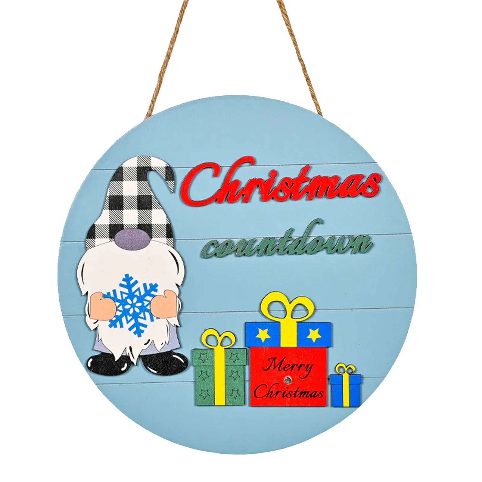 

Christmas Theme Wooden Gnome Peinted Matched with Different Home Theme Door Sign for Christmas Themed Party SP99