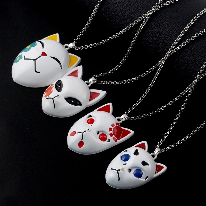 Модное Аниме-колье Для Косплея Kimetsu No Yaiba Blade Ghost Design Tanjirou Sabito Makomo Flower Fox Motif Унисекс