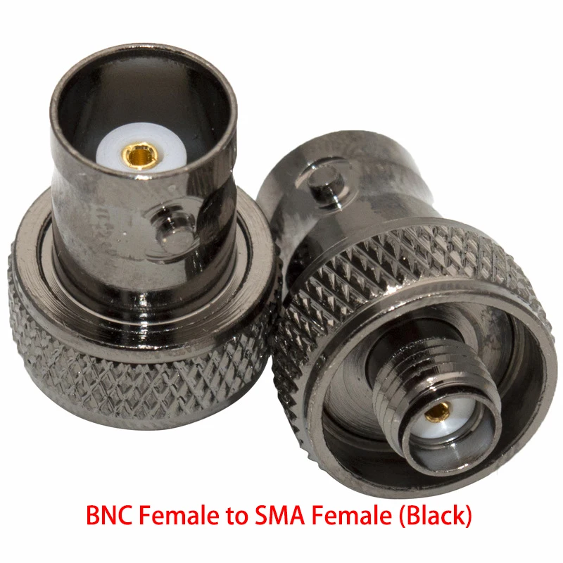 Переходник Q9 BNC (гнездо) на SMA (штекер-гнездо) с золотисто-никелевым покрытием, черный, для раций Motorola и BaoFeng UV-5R FD-880. (art.: 3920dcd0cd5df) - 3920dcd0cd5df