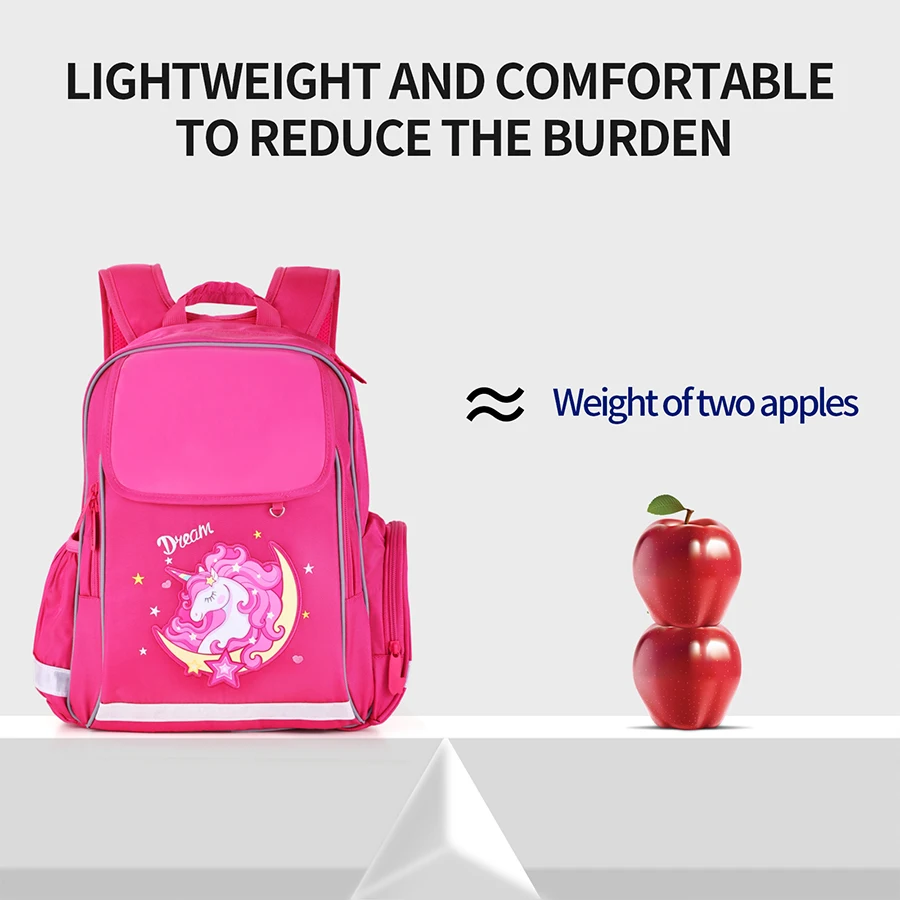 Kids Beautiful Unicorn Pattern School Bags for Girls Brand New 3D Orthopedic Backpack Grade 1-5 Bagpack Satchel Mochila Infantil