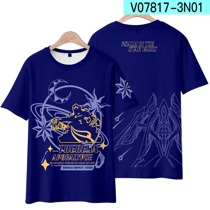 Футболка с 3D-принтом аниме Honkai Impact 3 для мужчин и женщин косплей-костюм киана