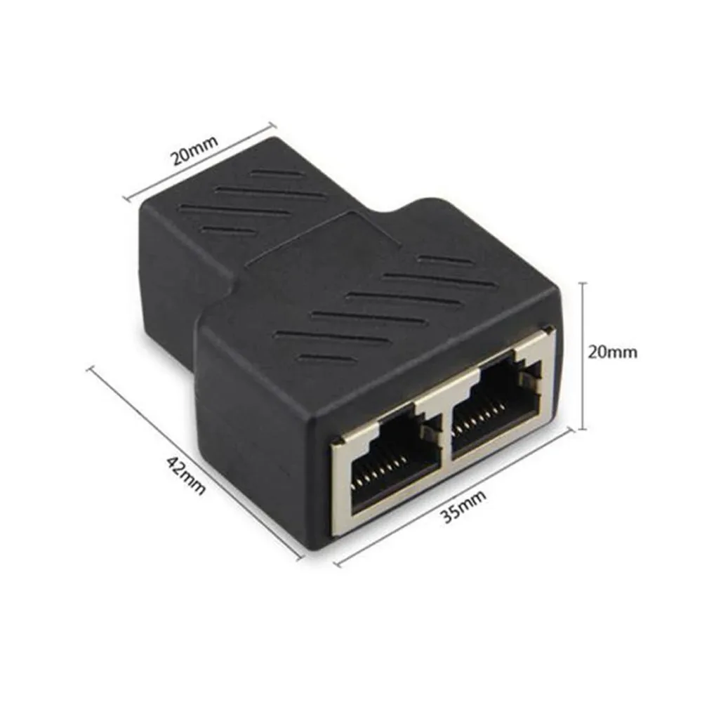 Фото Сетевой кабель Ethernet RJ45 1-2 шт., гнездовой разветвитель, адаптер, соединитель, удлинитель, вилка, подключение к тройнику №5