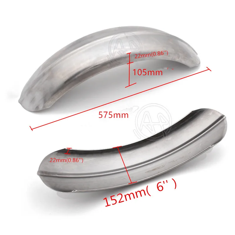 

5 ''/6'' широкое ребристое крыло из необработанной стали для Yamaha xs650 Harley sportster Bobber chopper hardtail triumph