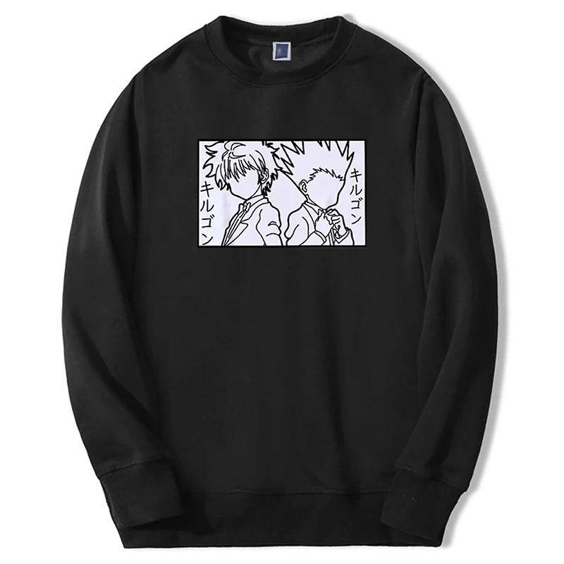 

Осень 2022, популярное мужское худи с рисунком в стиле аниме Hunter X Толстовка охотника, с круглым вырезом и длинным рукавом, в стиле оверсайз