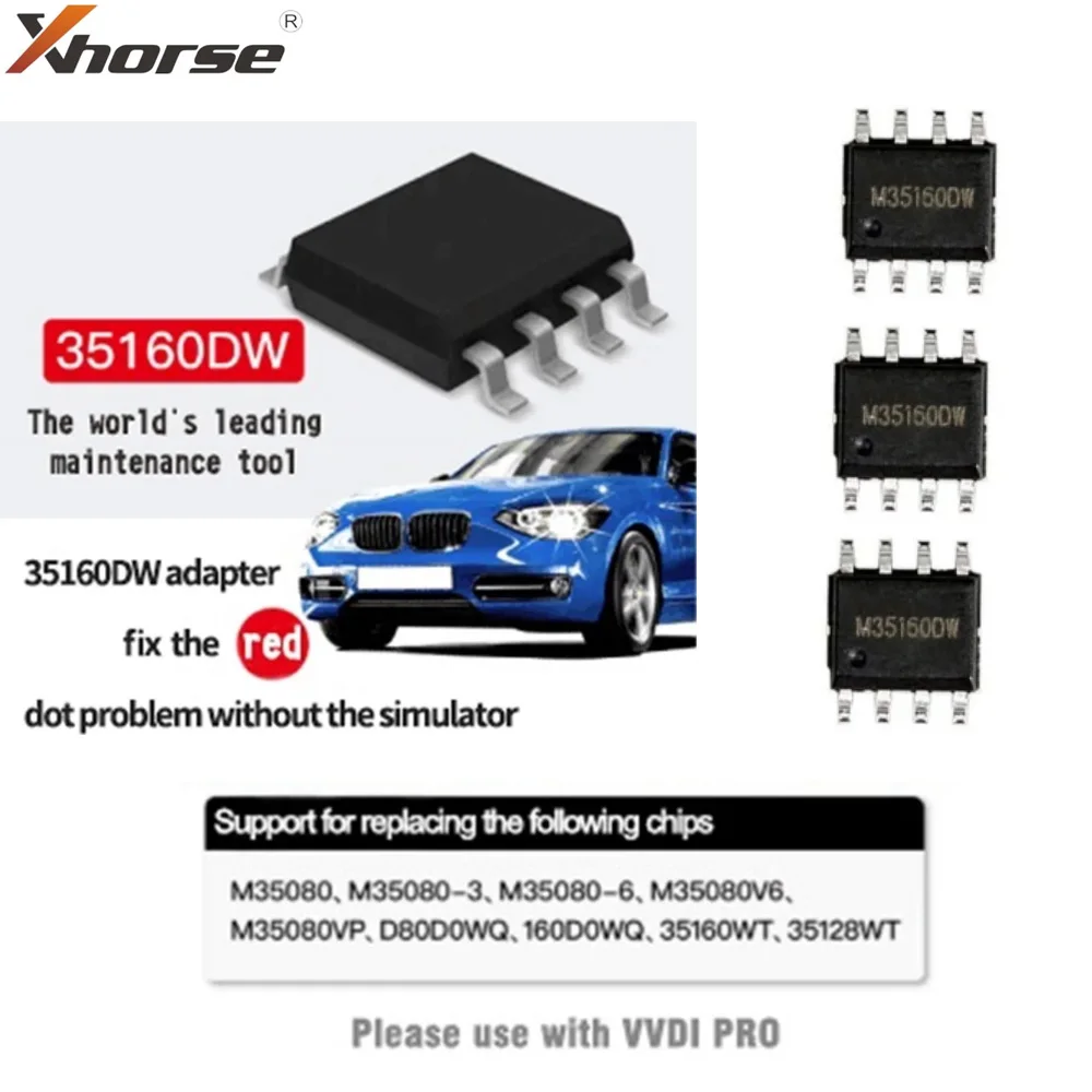 5 шт./лот Xhorse 35160DW 35160 DW чип отклонение красная точка нет необходимости в
