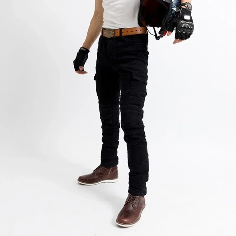 Мотоциклетные велосипедные брюки Four Seasons рабочие для мотоциклистов с защитой от