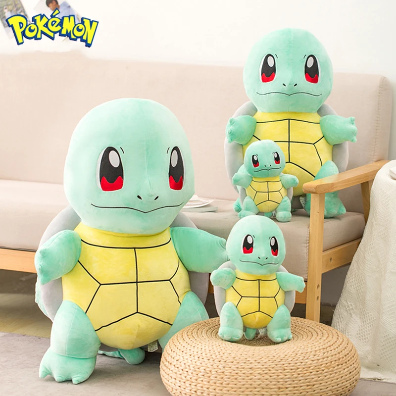 

Big Size Squirtle Plush Toy Stuffed Pokemoned Anime Doll Soft Throw Pillow Plushies Room Deocr Gifts For Birthday Kids