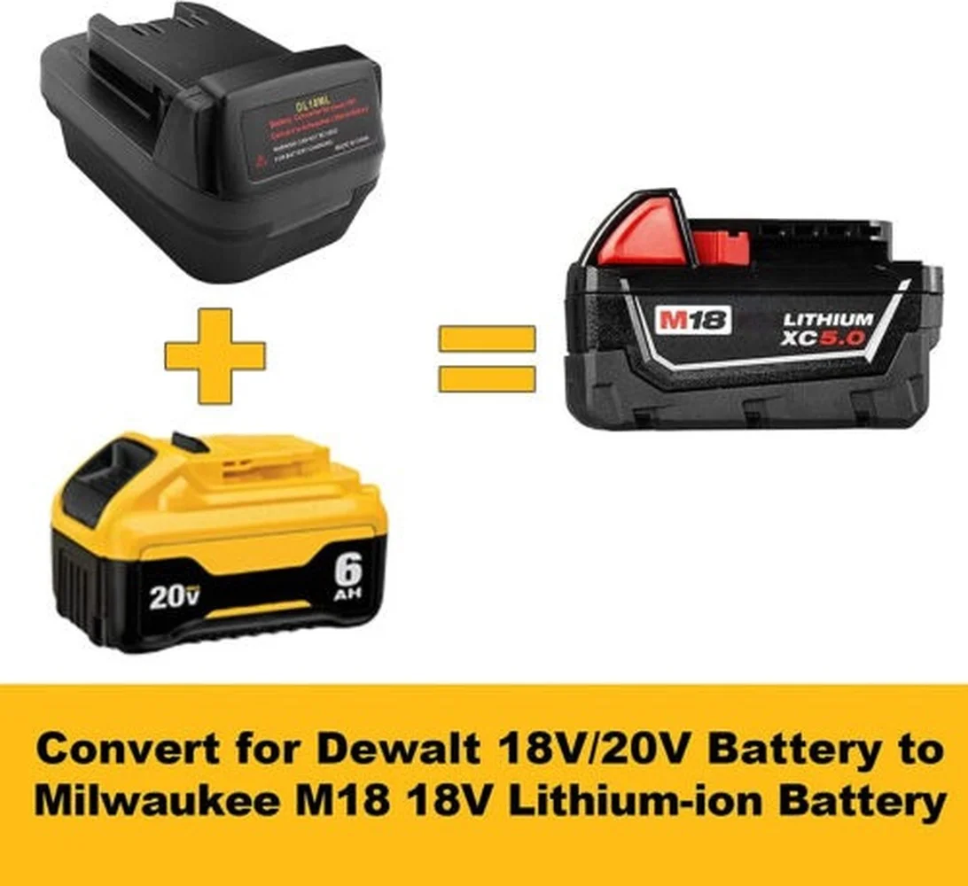 DL18ML Battery Adapter for DeWalt 18V/20V Max Li-Ion Battery Adapter Convert To 18V for Milwaukee Power Tools Convertor enlarge