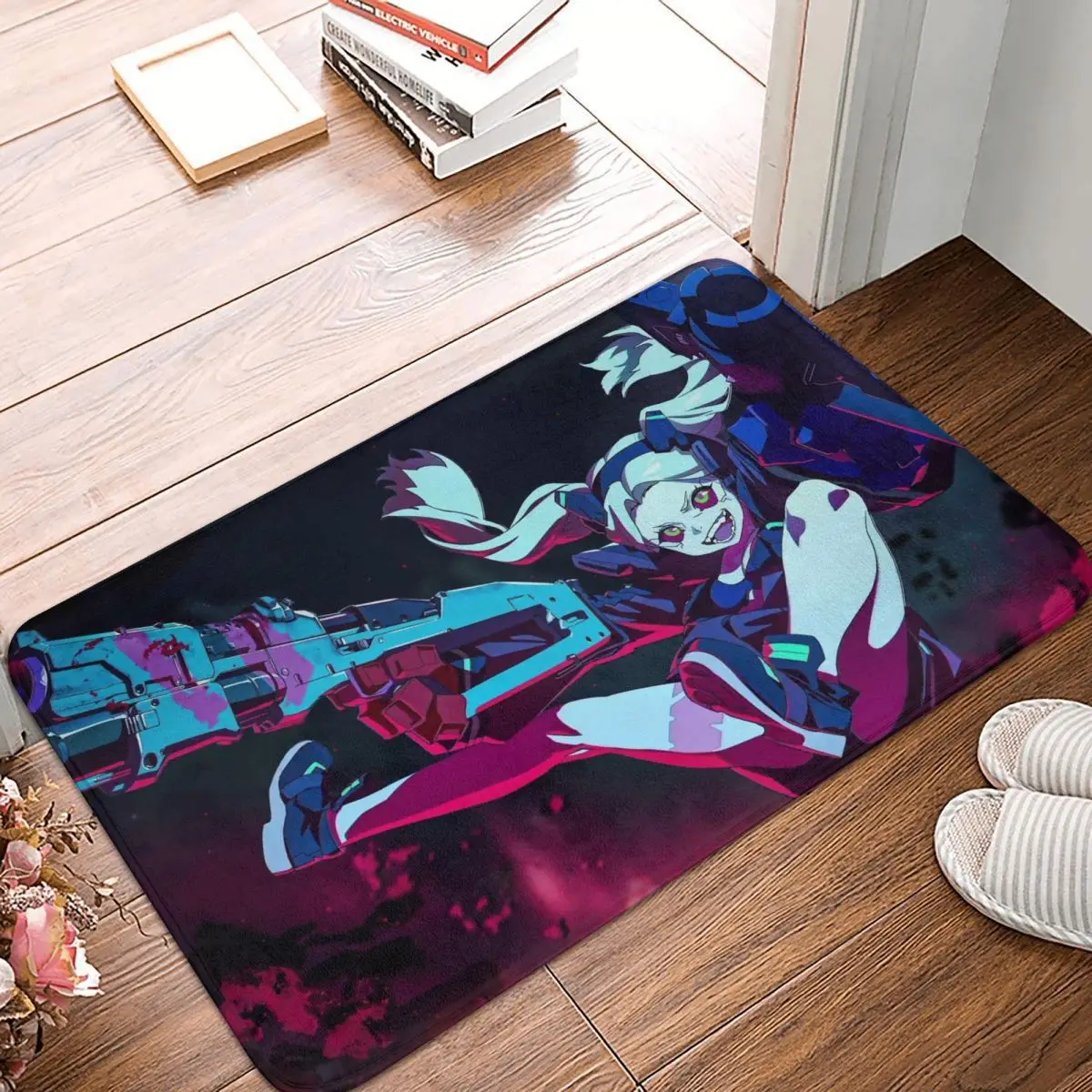 

Антискользящий напольный коврик Rebecca Cool с двойным пистолетом, матовый коврик для ванной в японском стиле аниме, декоративный коврик для спа...