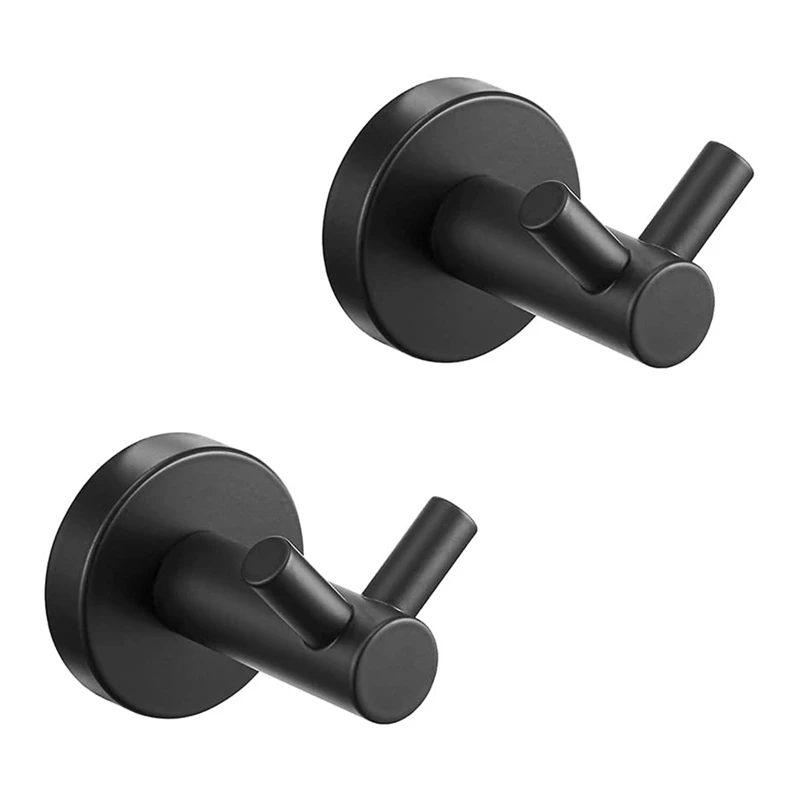 

2Pcs Double Towel Hook,Stainless Steel Robe Coat And Clothes Hook Wall Mounted For Bathroom Shower Towel Hook