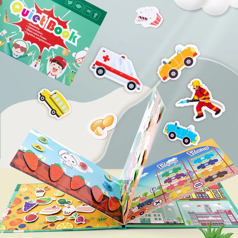 Early Childhood Education Quiet Book Color Shape Matching Le