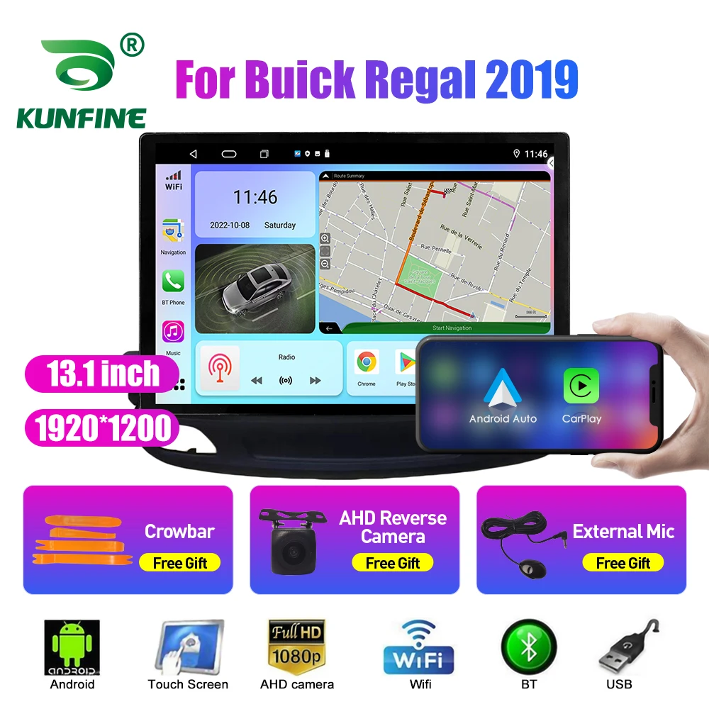 

Автомобильный радиоприемник 13,1 дюйма для Buick Regal 2019, автомобильный DVD GPS-навигатор, стерео Carplay, 2 Din, Центральный Мультимедиа, Android авто