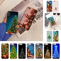 fhnblj merry christmas tree phone case for iphone 11 12 13 mini pro xs max 8 7 6 6s plus x 5s se 2020 xr case