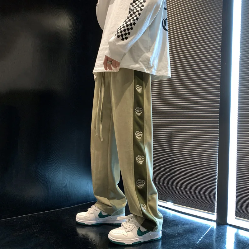 

Casual Trousers Men's Korean Version of The Trend Ins Loose Straight Tide Brand All-match Handsome Hip-hop Sweatpants Streetwear