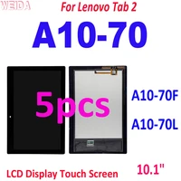 5pcs original 10 1 for lenovo tab 2 a10 70 a10 70f a10 70l lcd display touch screen digitizer assembly for lenovo a10 70 lcd