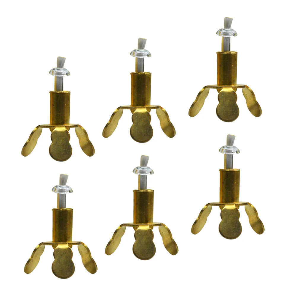 

6Pcs Copper Candlestick Desktop Wick Holder Praying Wick Stand