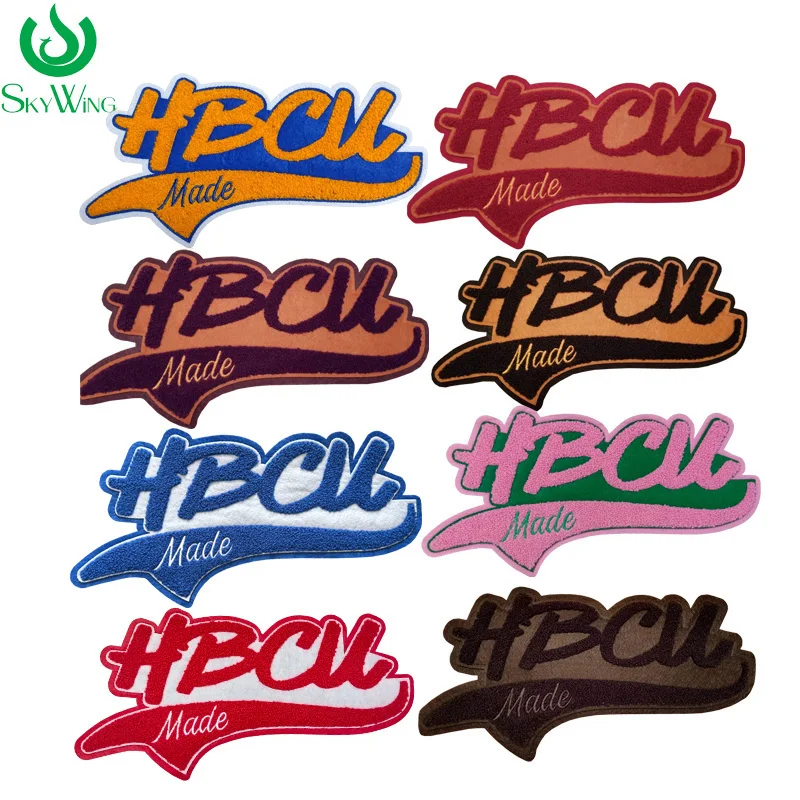 Все группы HBCU сделано синель черный колледж утюгом нашивки с надписями AKA Sorority Letterman для куртки толстовки