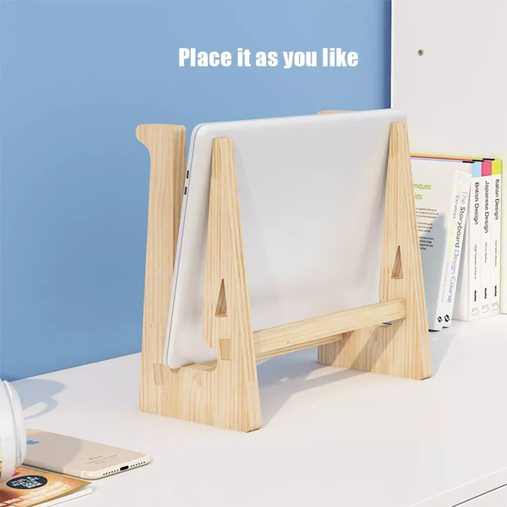 

Universal Wooden Laptop Stand Notebook Macbook Detachable Wood Holder Mount Heat Dissipation Bracket for 12-17inch Laptop Tablet
