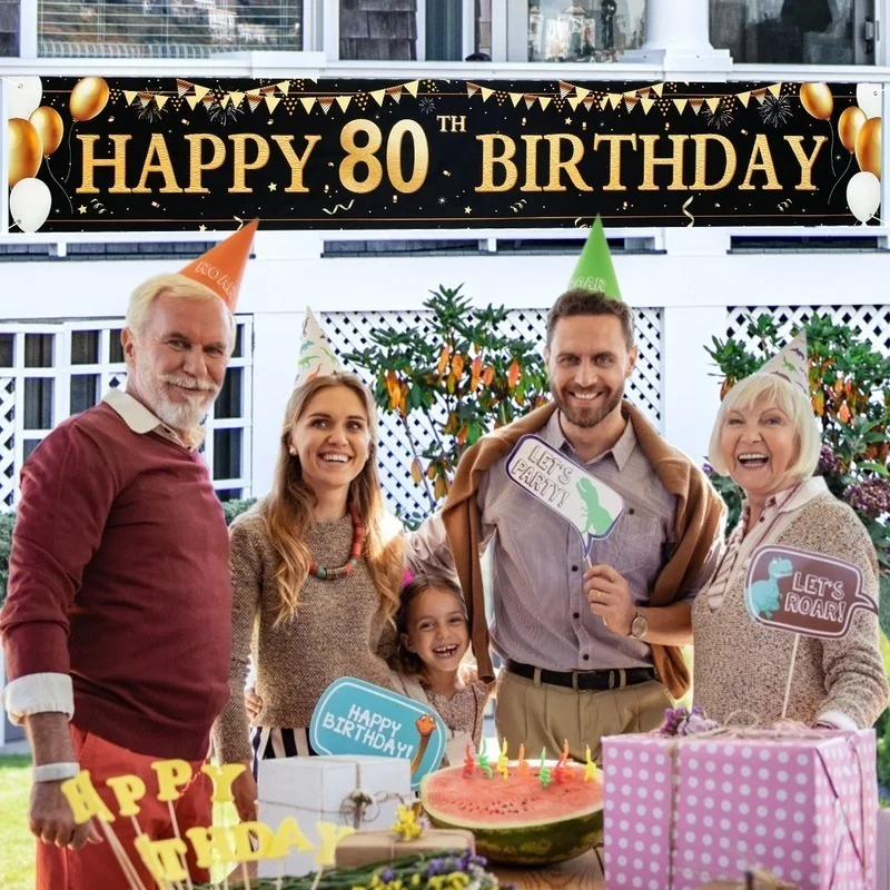 Баннер для дня рождения большой размер 30/40/50/60/70/80 лет | Дом и сад