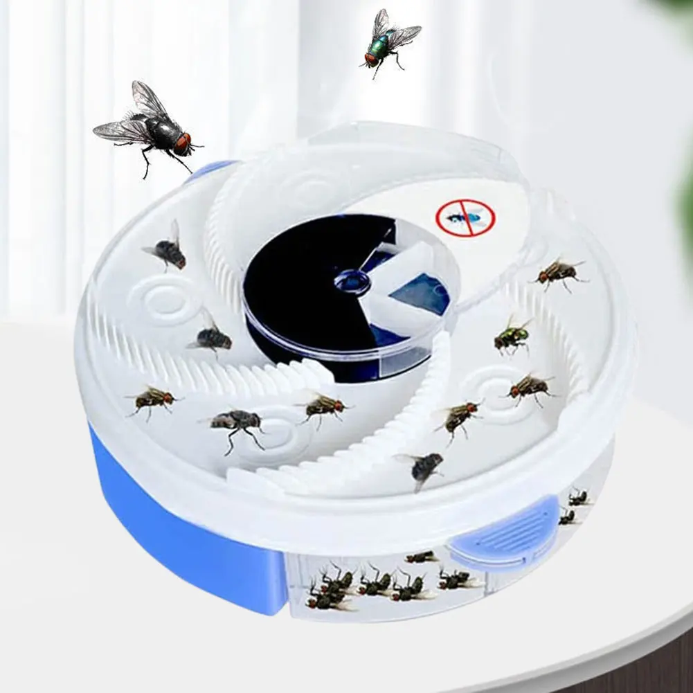 

USB Fly Trap Kitchen Electric Fly Killing Machine Anti-Mosquito Pest Flies Traps Outdoor Automatic Rotation Flycatcher With Bait