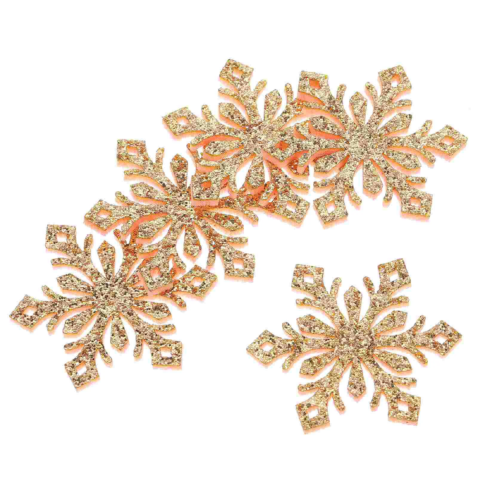 

Snowflake Patches Hair Diy Christmas Clip Clips Accessories Embellishments Rhinestone Gold Sewing Ornaments Glitter Appliques