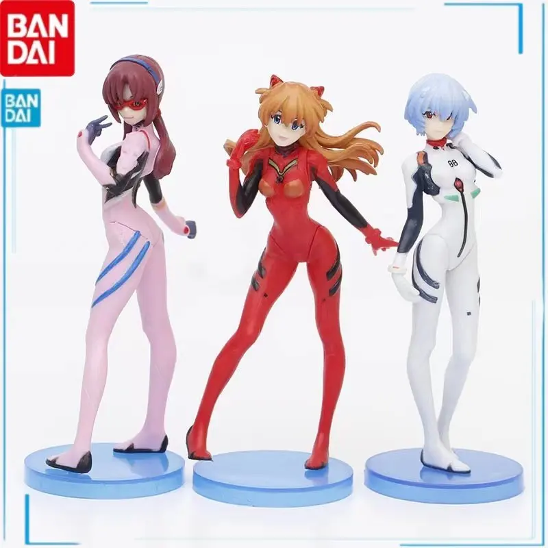 

BANDAI NEON GENESIS EVANGELION Asuka Langley Soryu Ayanami Rei Mari Makinami Illustrious Anime Figures Kids Brinquedos