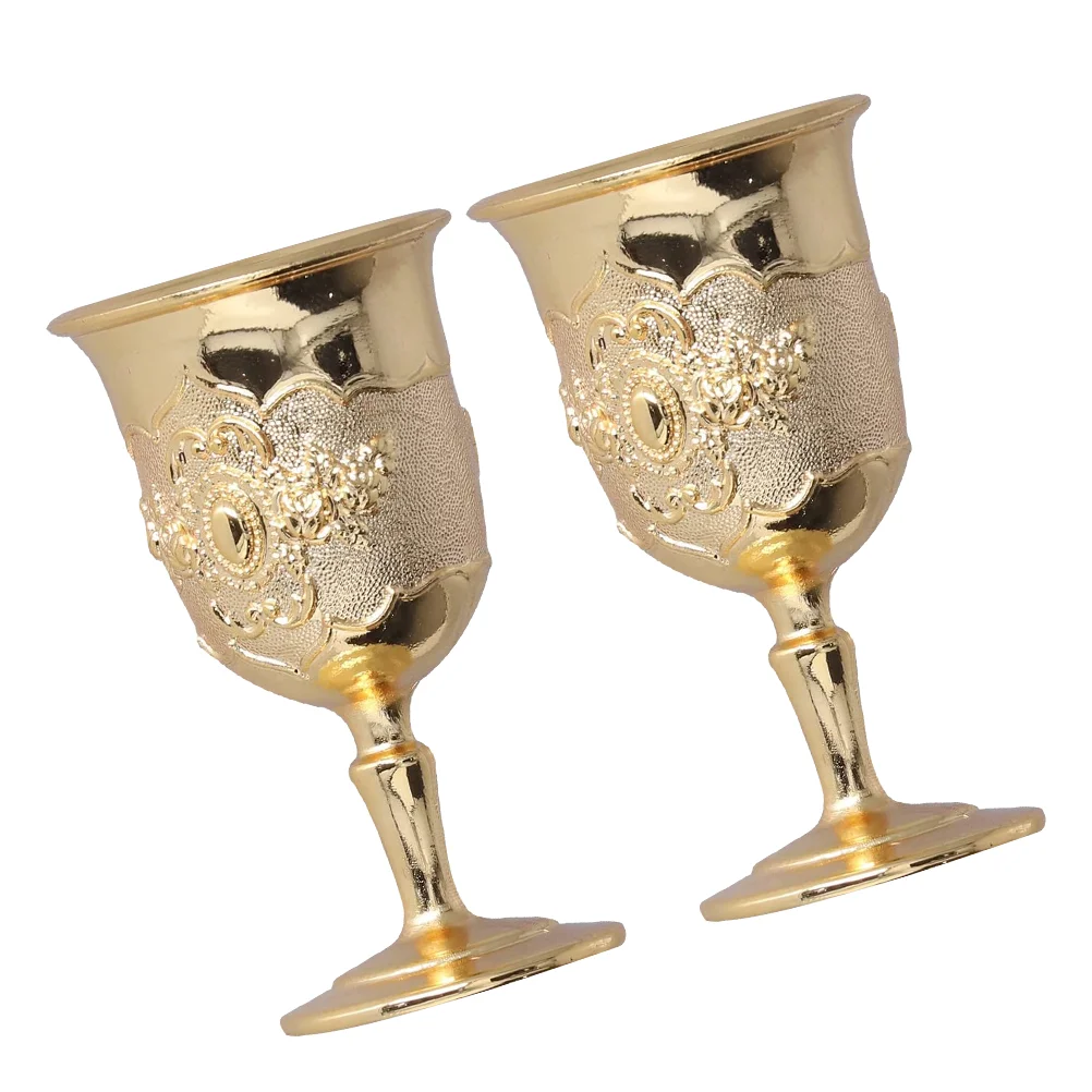 

Cup Goblet Metal Cups Glasses Medieval Chalice Whiskey Cocktail Retro Vintage European Royal Shot Decorative Red Champagne