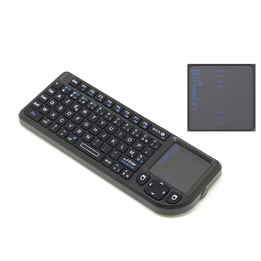 Rii X1 French(Azerty) Mini 2.4GHz Wireless Keyboard With TouchPad For Android TV Box Laptop