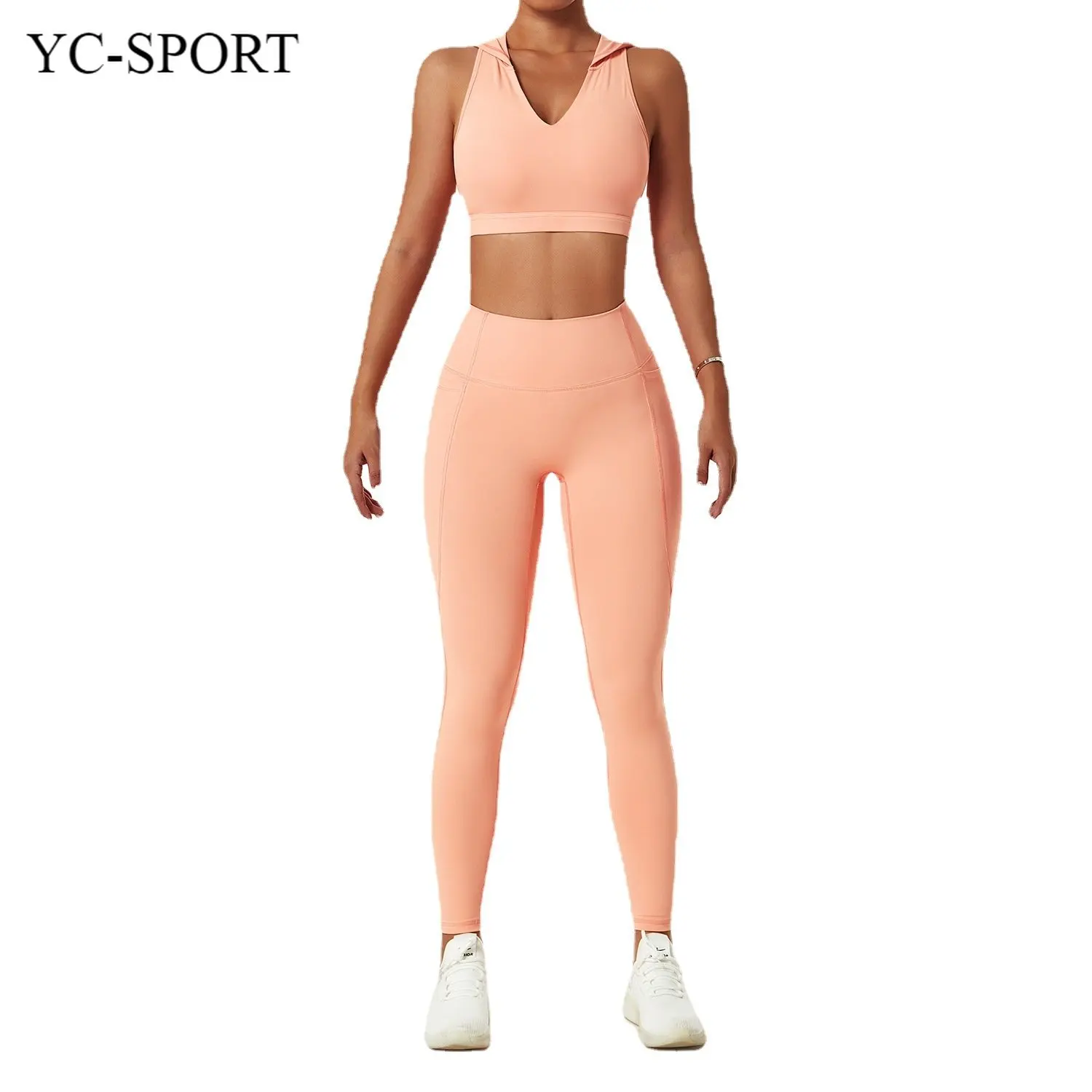 

YC European and American Yoga Suit Women's Running Shockproof Beauty Back Yoga Vest Fitness Suit Outdoor Sports Suit