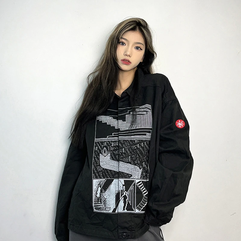 CAVEMPT C.E Oversized Jacket Men Women 1:1 Casual Print Shirt Cav Empt Couple Shirt Jacket