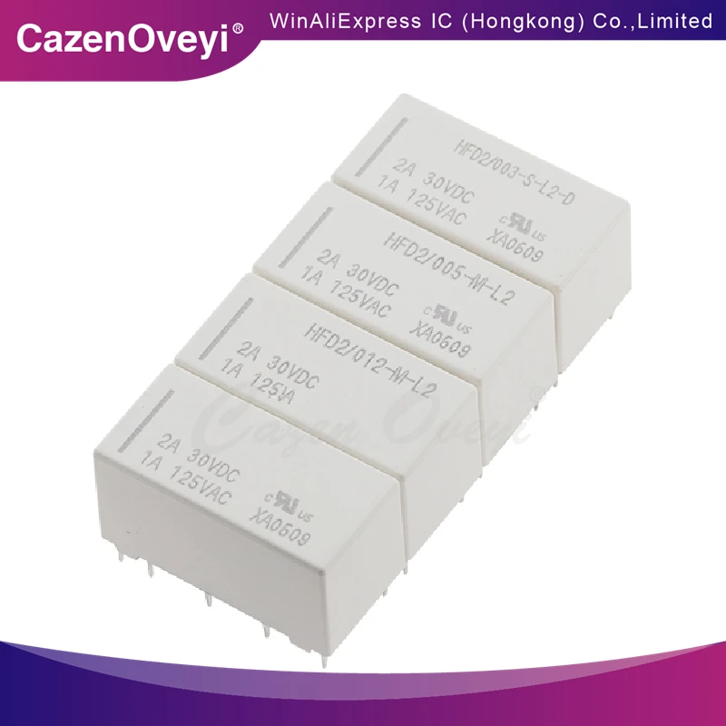 1 шт. HFD2 012-M-L2 (555) 10-футовое магнитное удержание двойной катушки 2A30VDC реле
