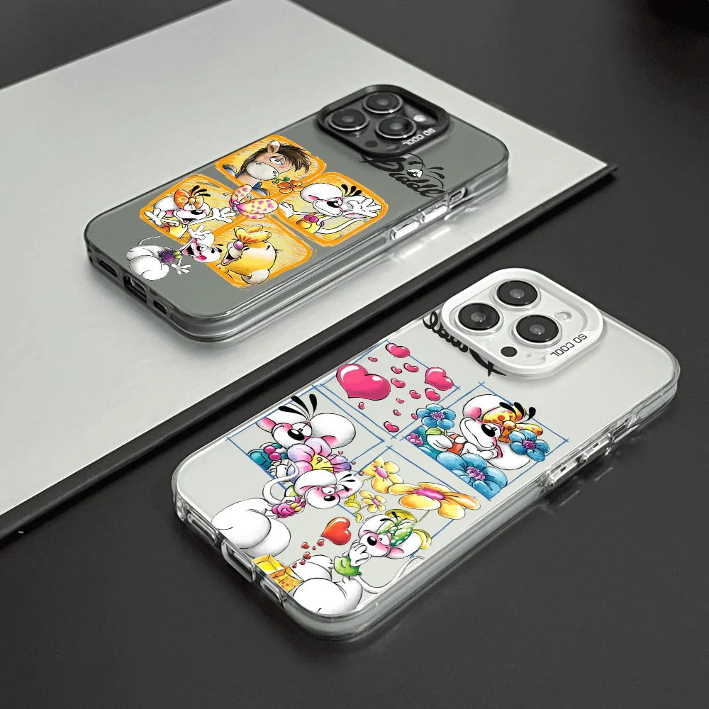 Фото Чехол для телефона FUNDA для Samsung S25 S24 S23 A07 A17 A06 4G 5G Защитный цветной чехол IMD с милым рисунком D-Diddl №1