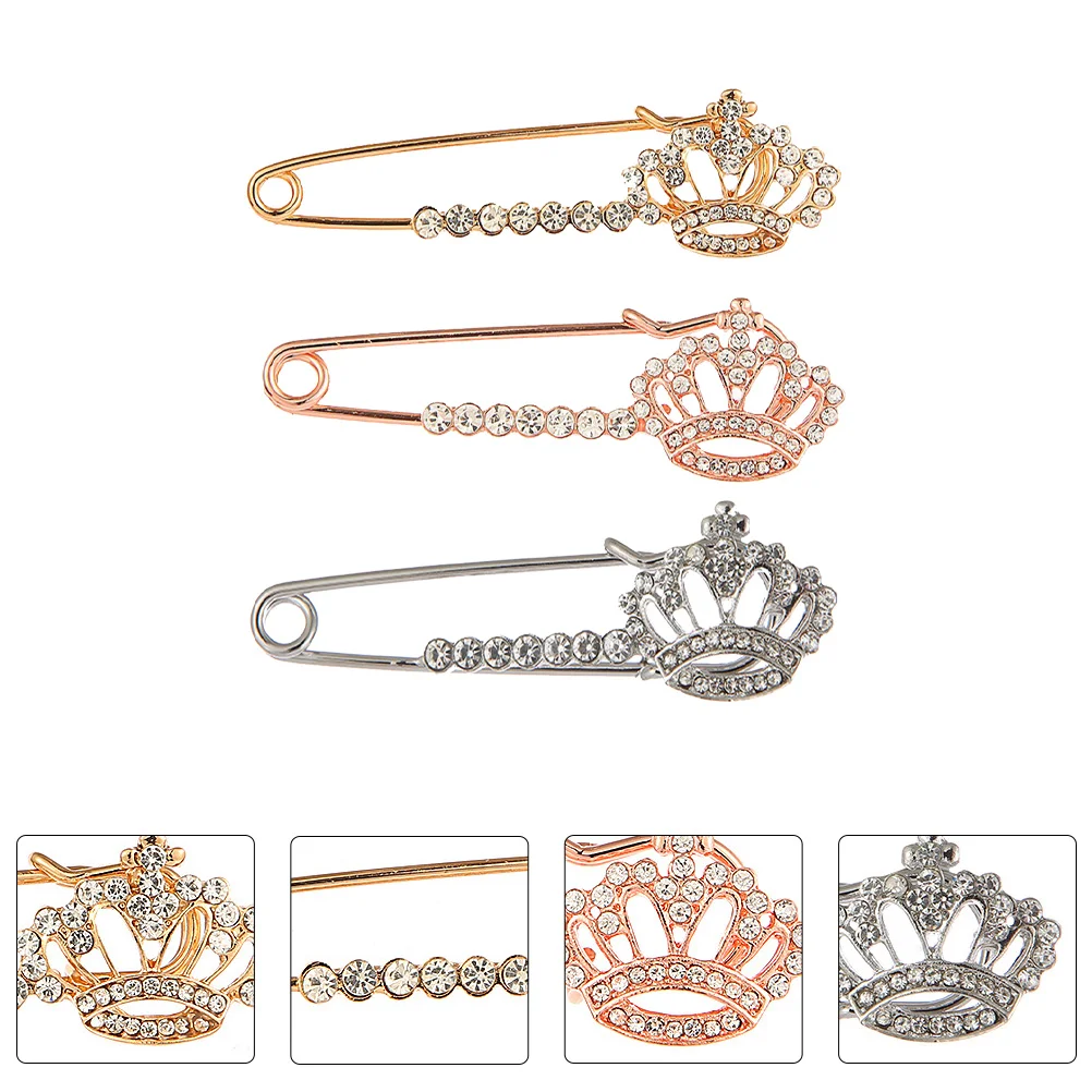 

Brooch Pinsafety Woman Crystal Pants Anti Waistline Cardigan Rhinestone Scarf Metal Jewelry Delicate Skirts Corsage Collar