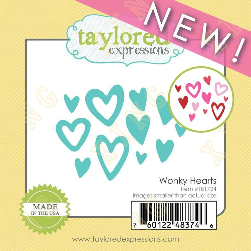

Wonky Hearts Arrival New Metal Cutting Dies Scrapbook Diary Decoration Stencil Embossing Template Diy Greeting Card Handmade