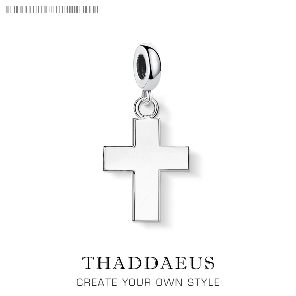 

New Cross Charm Pendants For Women Men 925 Sterling Silver Prayer Jewelry Gift