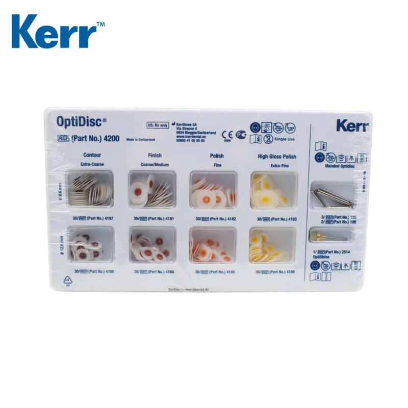 

1 Set Keer OptiDisc Resin Polished Disc Set (Part NO.)4200 Coarse Fine 9.6mm12.6mm/Dental Kerr