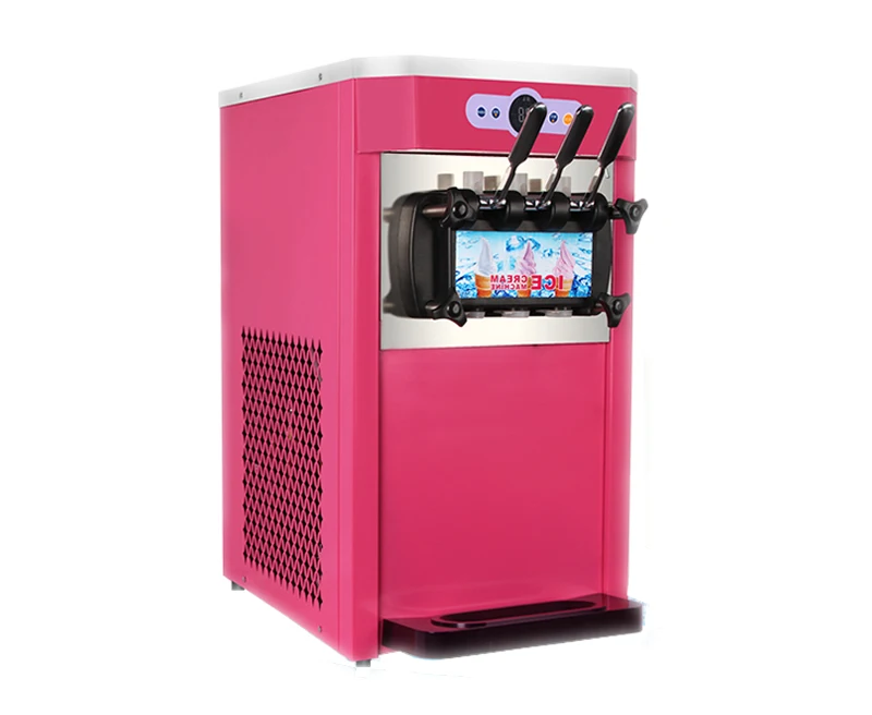 18-22L/H Soft Ice Cream Machine Vertical Three -color Make Intelligent Sweetener Maker 220V-240V |