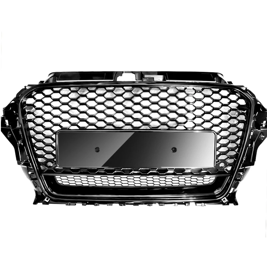 

Honeycomb Grill Mesh Gloss Black for Audi A3/S3 8V 2014 2015 2016 RS3 Quattro Style Hex Mesh Front Bumper Hood Grille