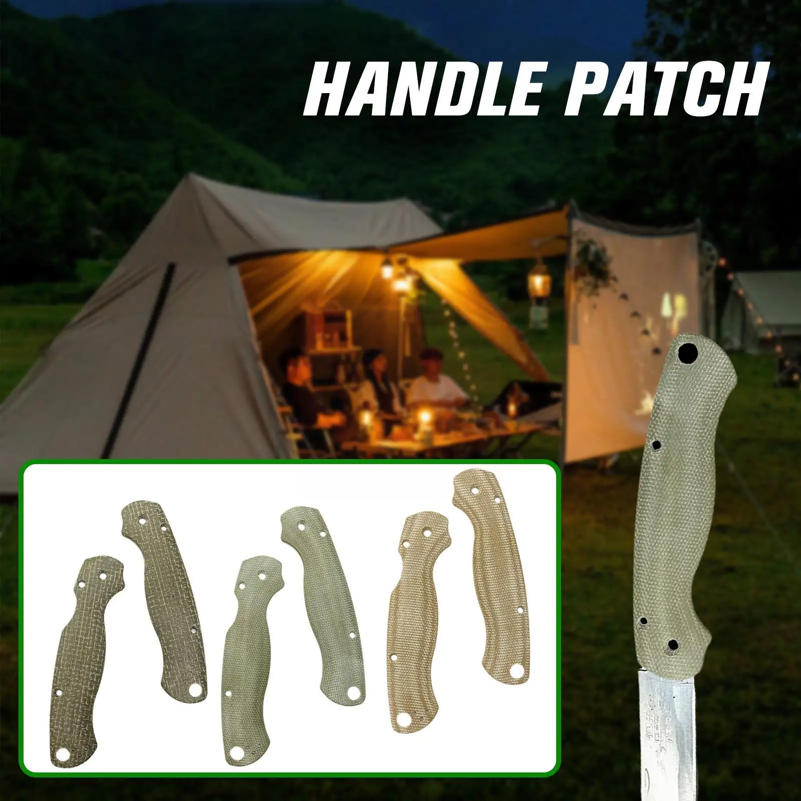 

1pair Micarta Material For Paramilitary 2 Folding Knife Handles Scales Grips Patch Diy Making Accessories Parts H7m9