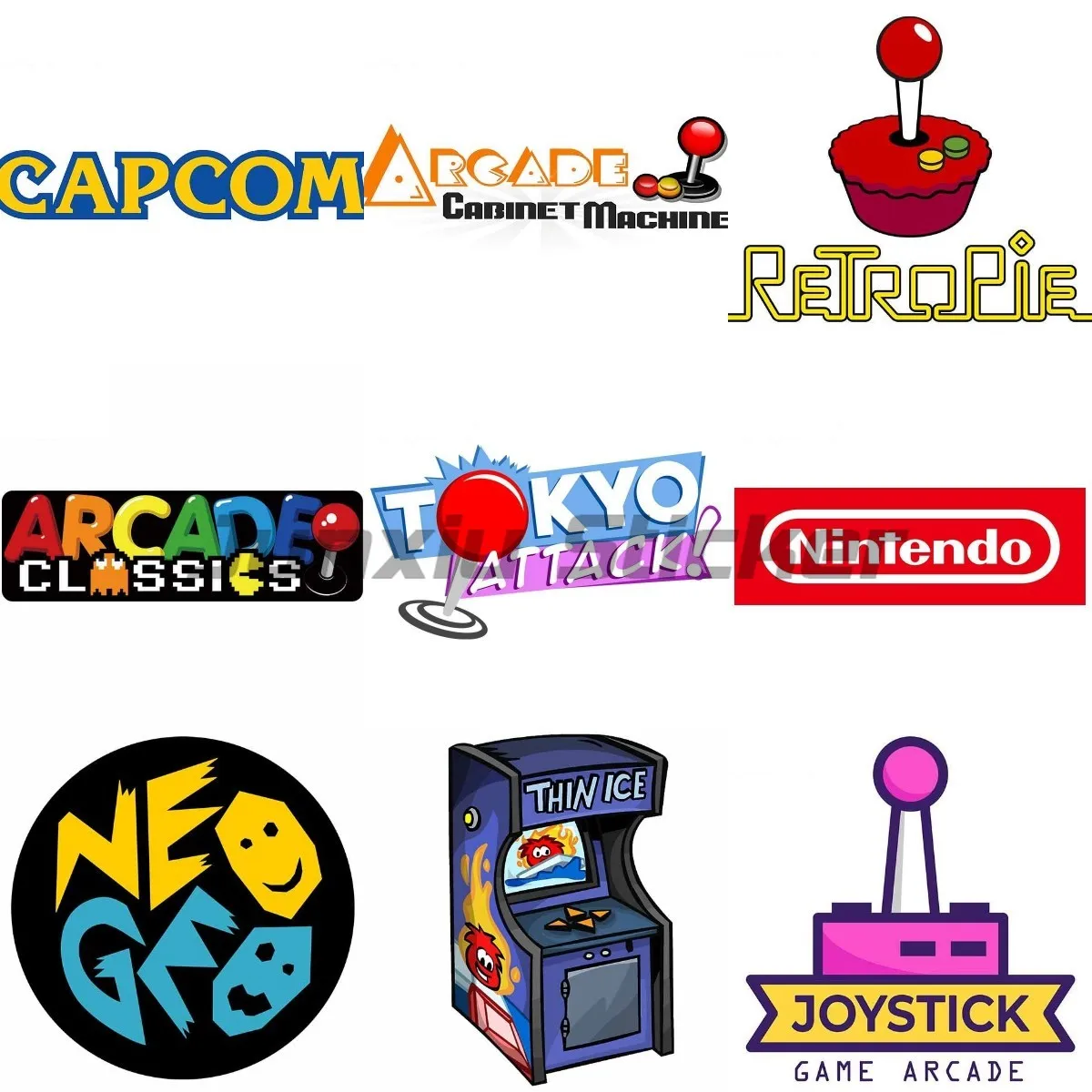 

Creative Arcade Personalized Stickers PVC Truck Car Bumper Laptop Waterproof Vinyl Window Wall Book Decals Customizable