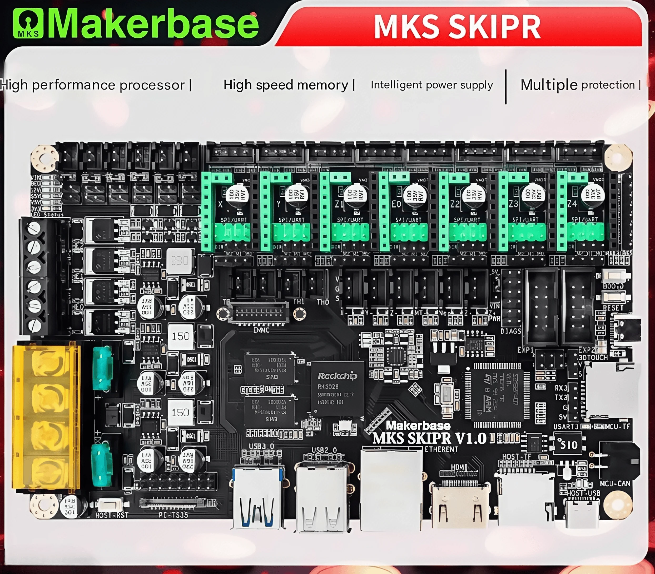 Фото 3D-принтер Makerbase MKS SKIPR Klipper, встроенная материнская плата, машина Voron поддерживает EMMC №1