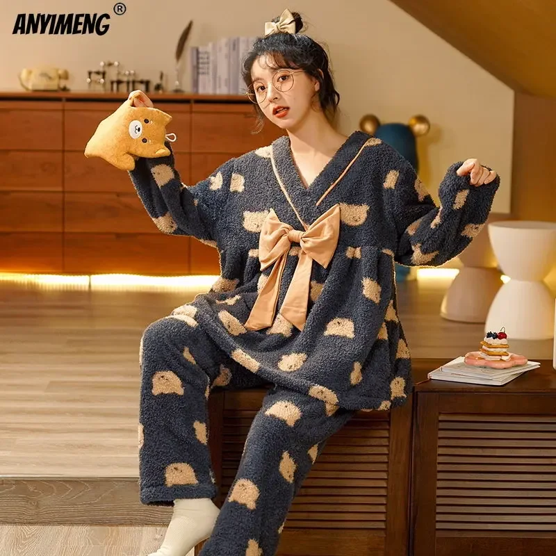 Пижама для полных женщин. Корейская пижама. Мишка в пижаме. Корейские пижамы для девушек. Полные пижамы