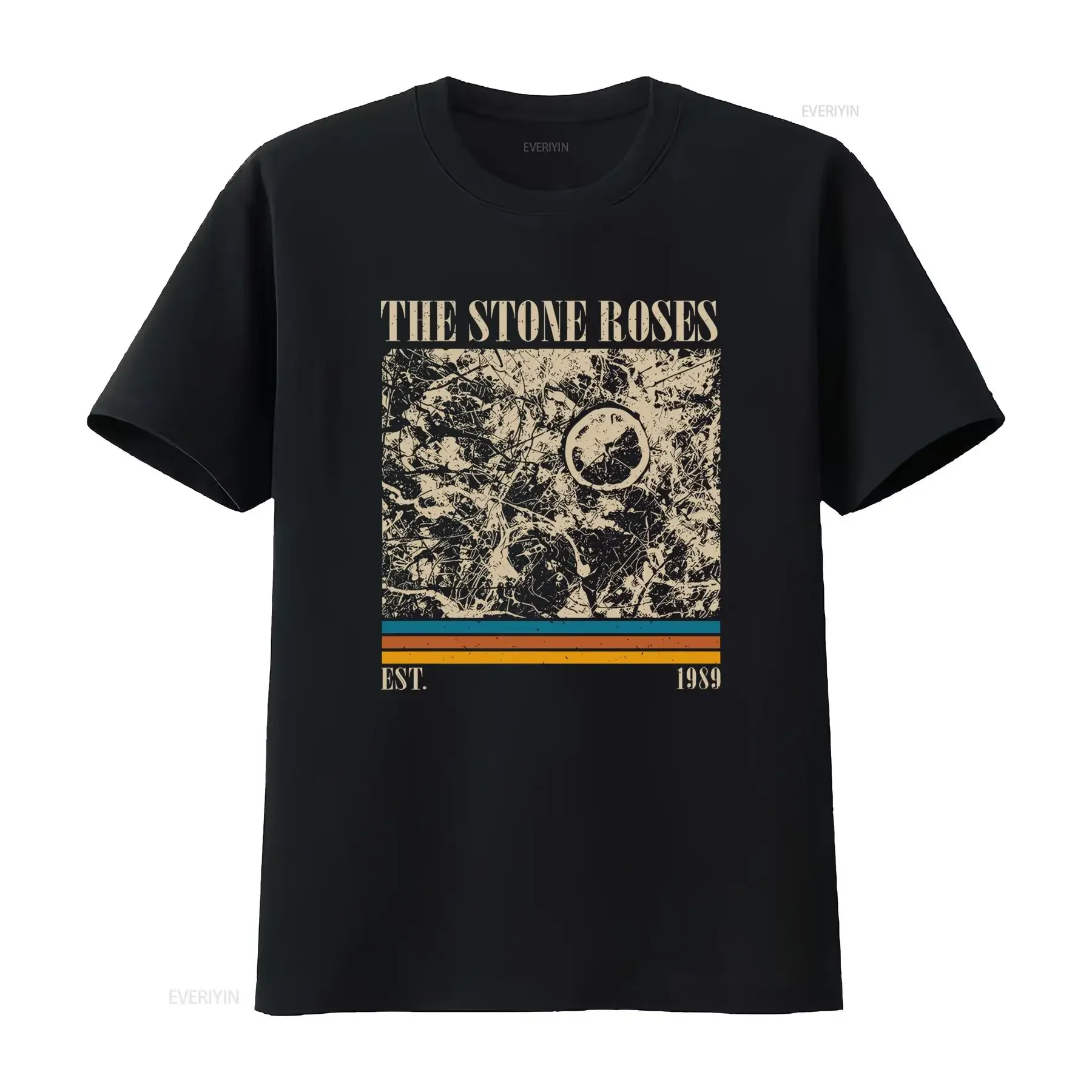 Фото Футболка The Stone Roses Officiel Vintage с культовым логотипом 1989-1994 годов, в стиле брит-поп, с ретро-принтом, мерч 90-х, винтажная музыкальная атрибутика №1