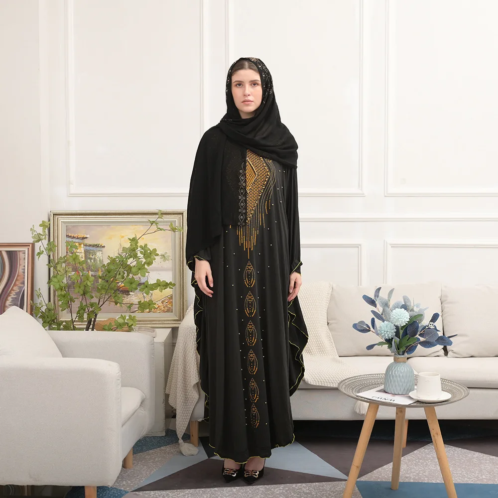 мусульманские платья вечернее платье платье женское 2022 г., Средний Восток, Дубай, с длинным рукавом, шифоновый кафтан, темпераментное платье...