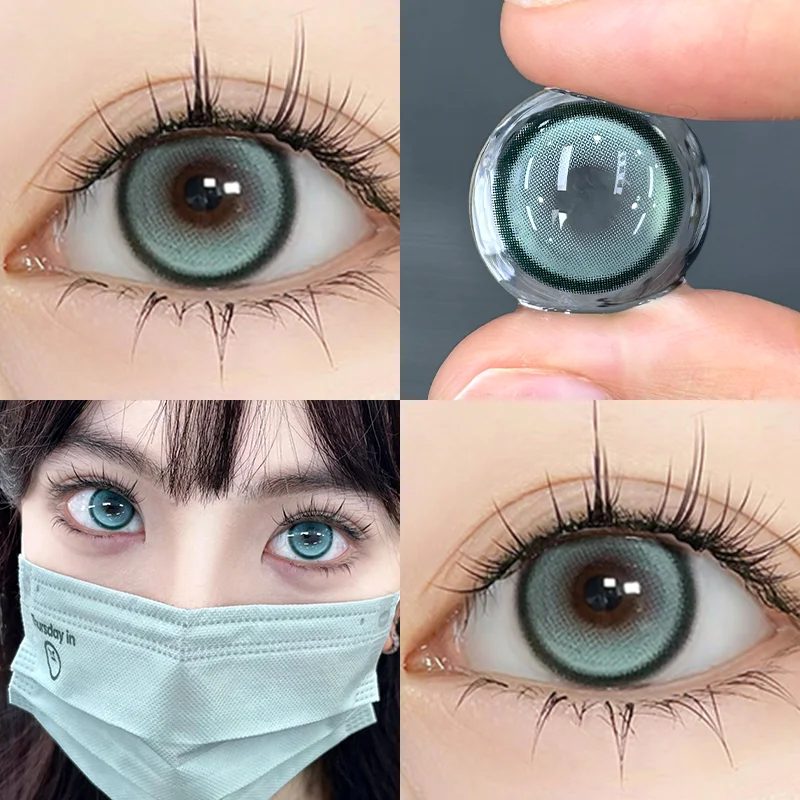 KSSEYE 1 пара новых голубых цветных контактных линз для глаз модные зеленые линзы