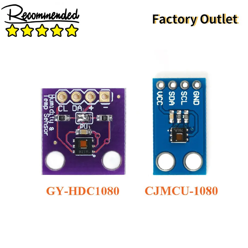 

HDC1080 Sensor Module Temperature Humidity Sensor High precision GY-213V-HDC1080 CJMCU-1080 HDC1080 Module Electronic DIY